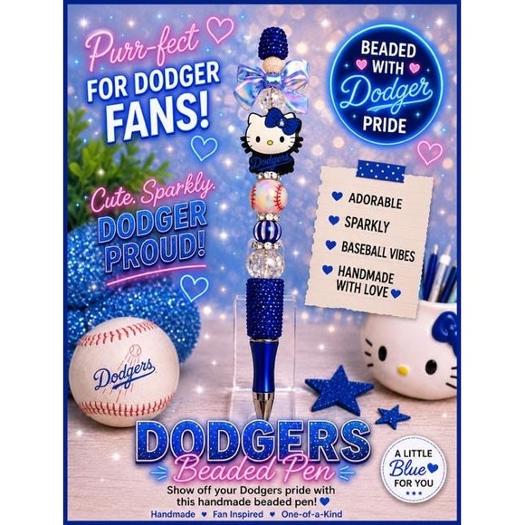 Other - Dodger HK Beaded Pen